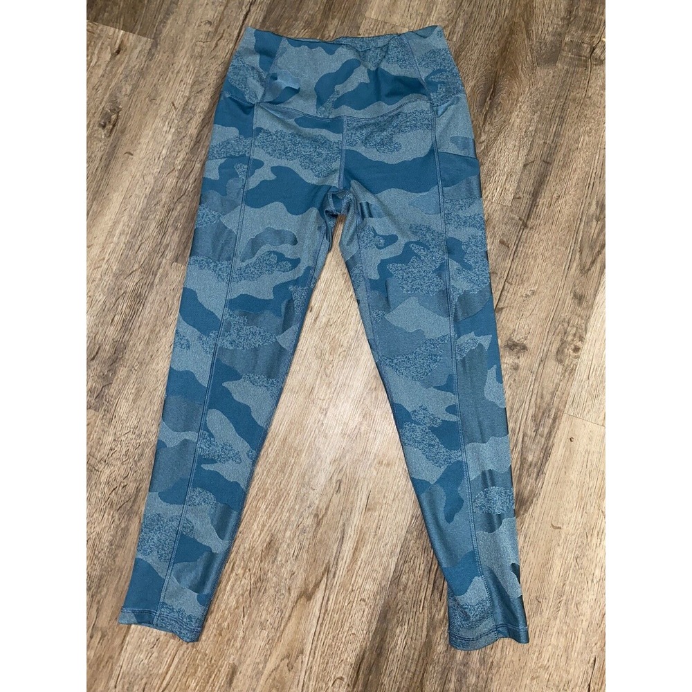 North Face Womens‎ Teal Camo High Waisted Leggings, Medium